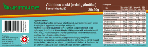 vitamincsoki címke erdei gyümölcs