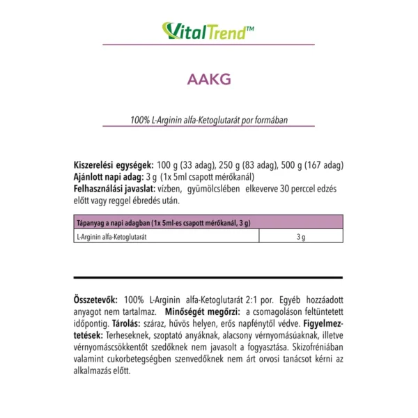 L-Arginin AKG por-250 g - Image 2