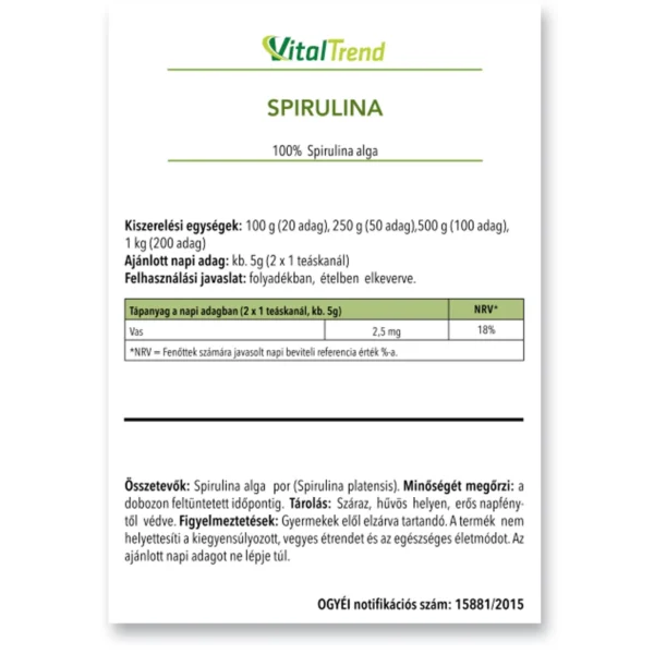 Spirulina alga por-250 g - Image 2